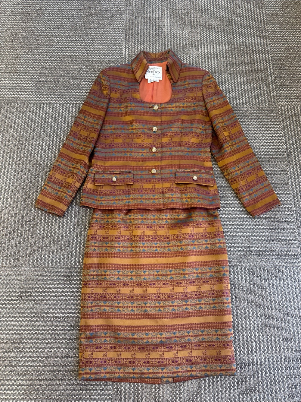 Vintage Rickie Freeman for Teri Jon for Saks Fifth Avenue Skirt Set, size 4